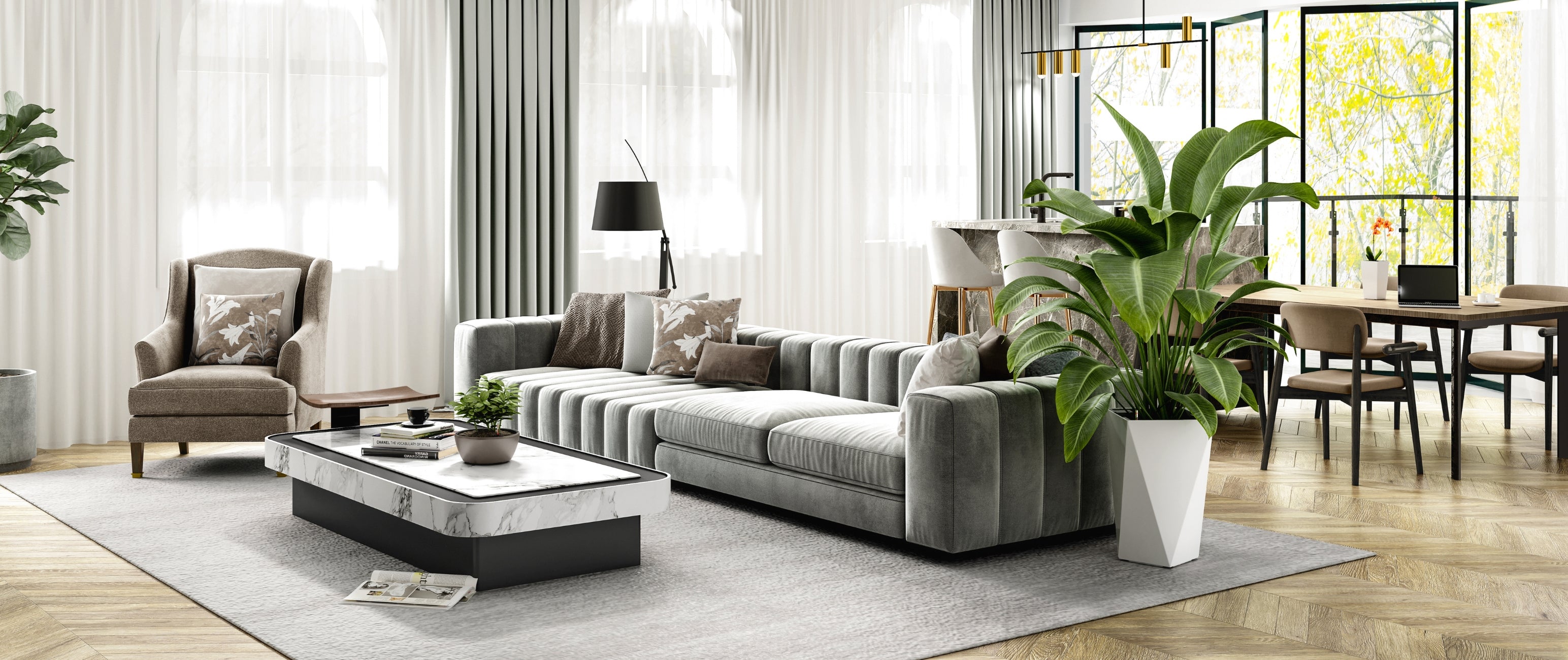 Describes the appearance of the image